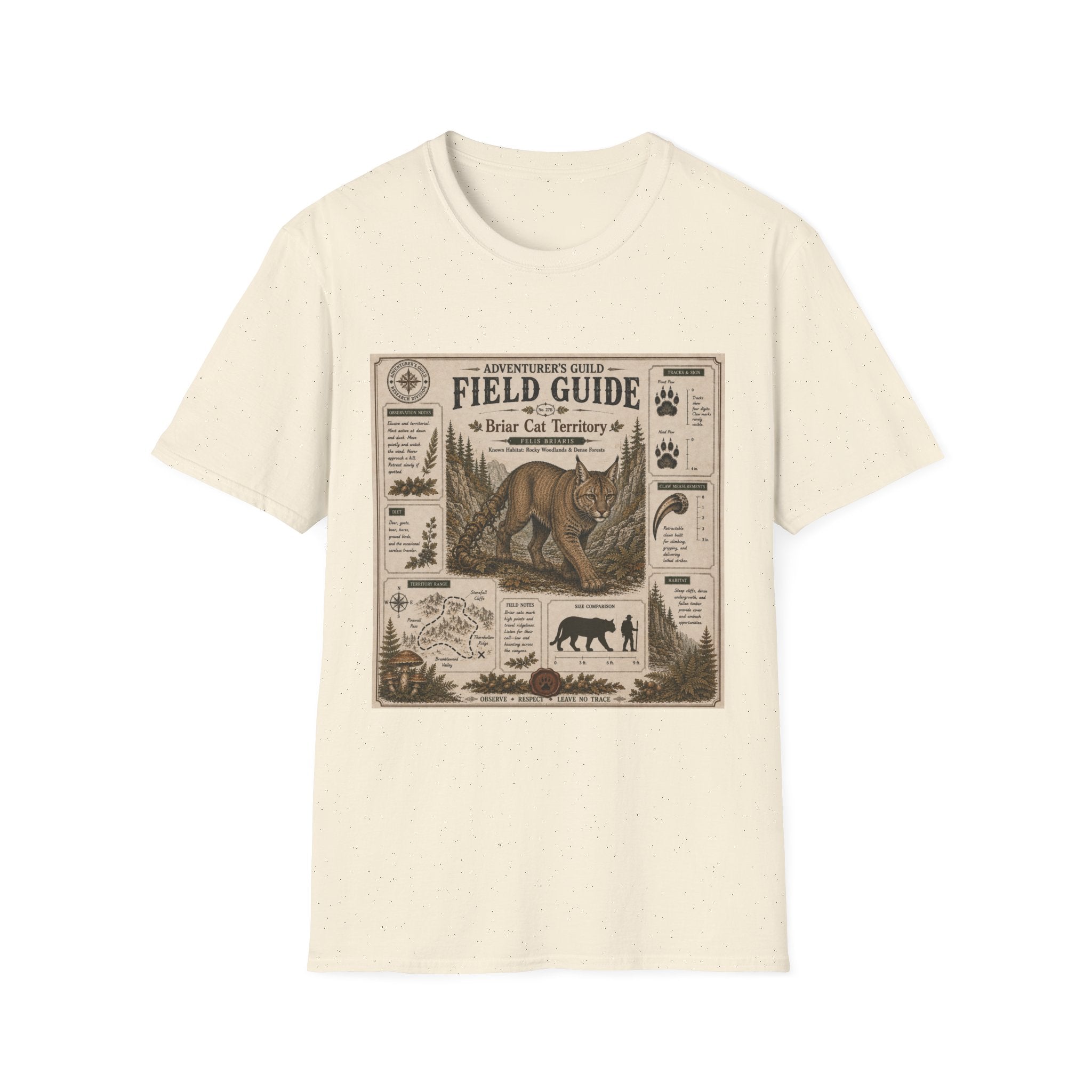 Briar Cat Field Guide Poster T-Shirt