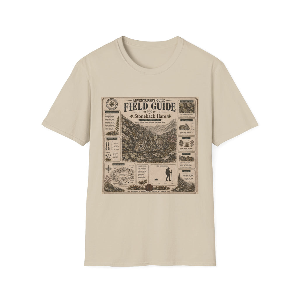 Stoneback Hare Field Guide Poster T-Shirt