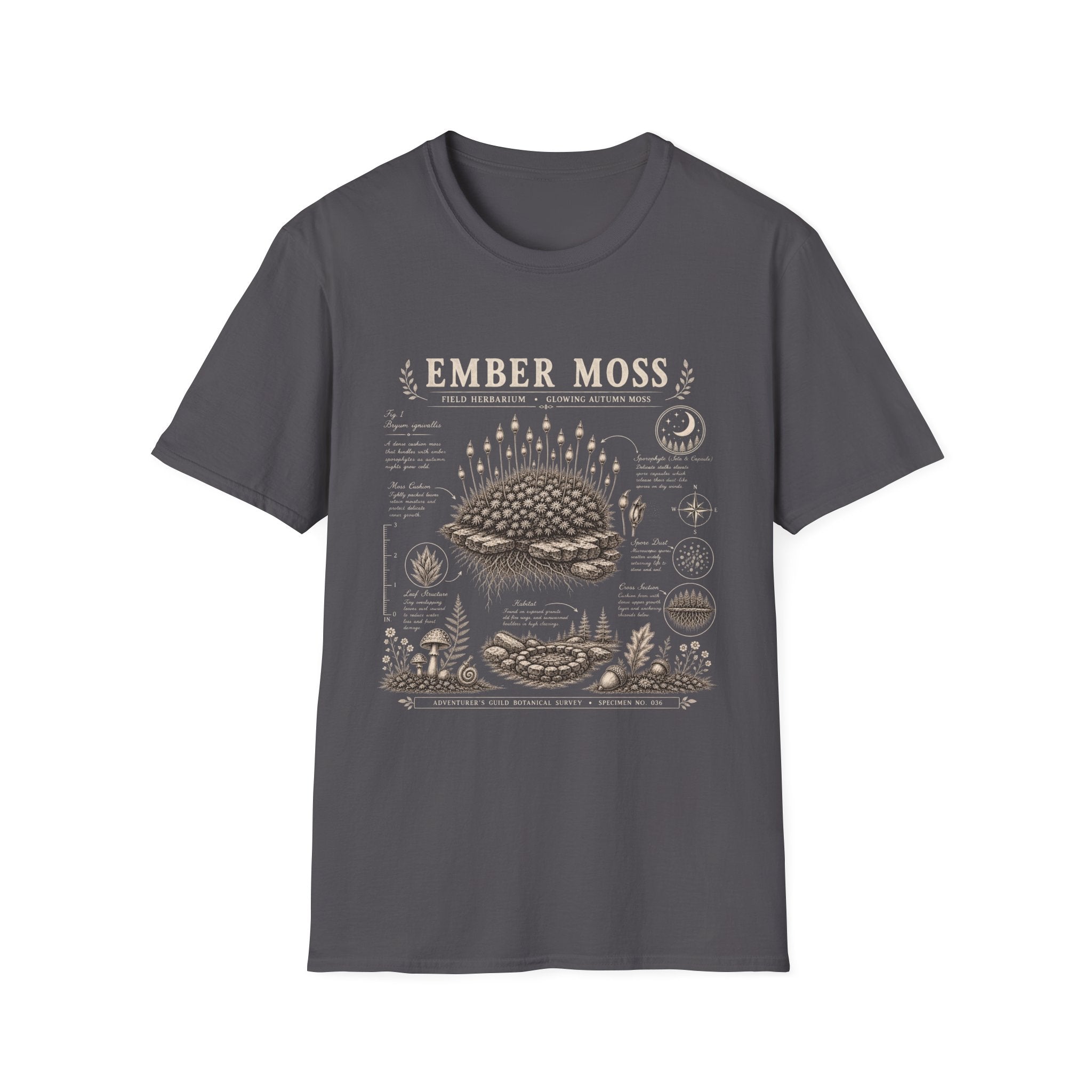 Ember Moss Herbarium Plate T-Shirt