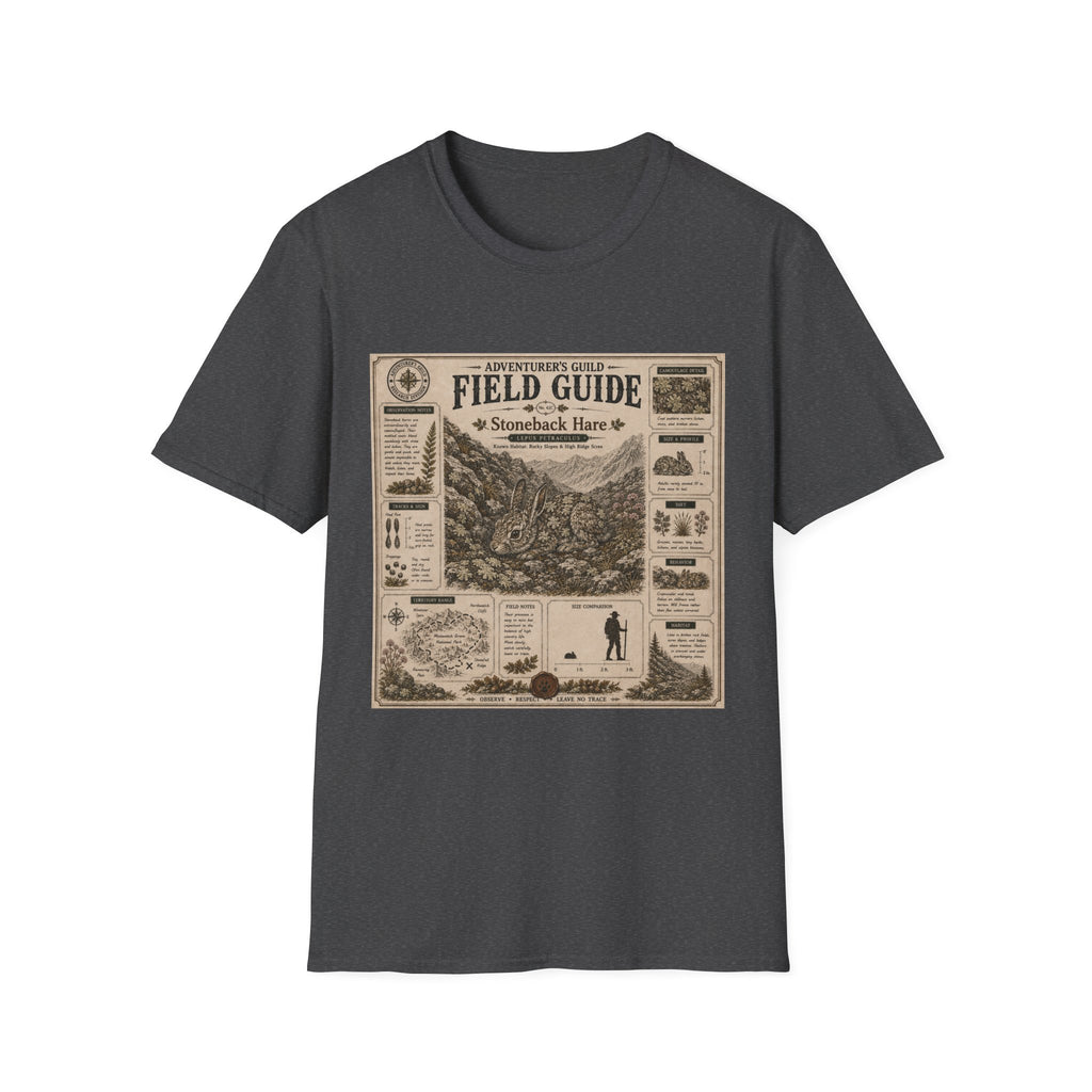 Stoneback Hare Field Guide Poster T-Shirt