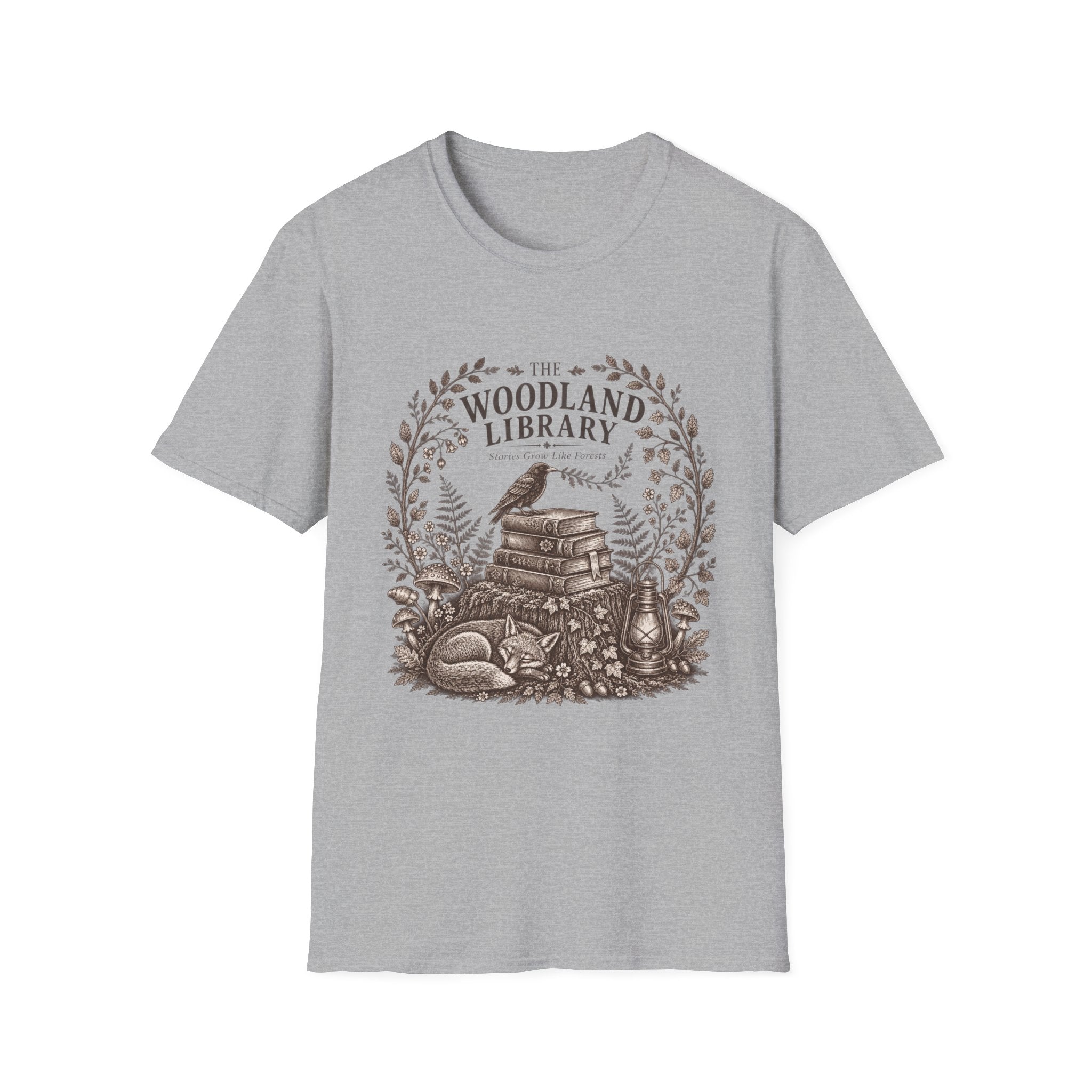 Woodland Library Engraving T-Shirt