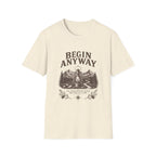 Begin Anyway Lantern & Mountains T-Shirt