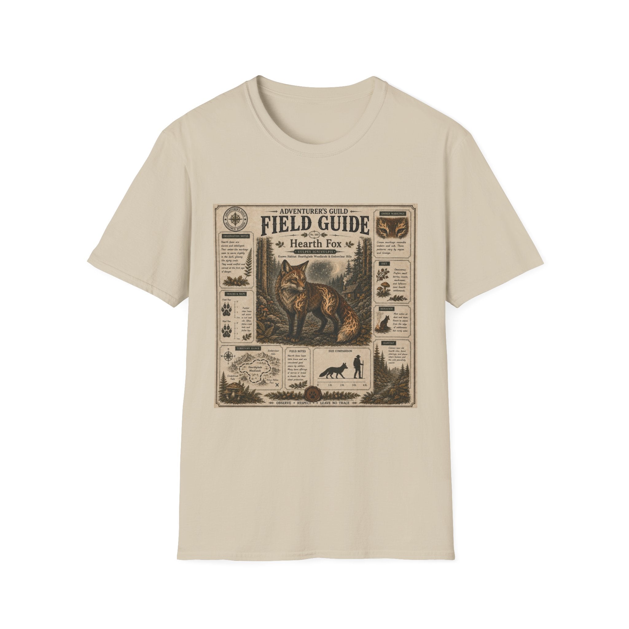 Hearth Fox Field Guide Poster T-Shirt