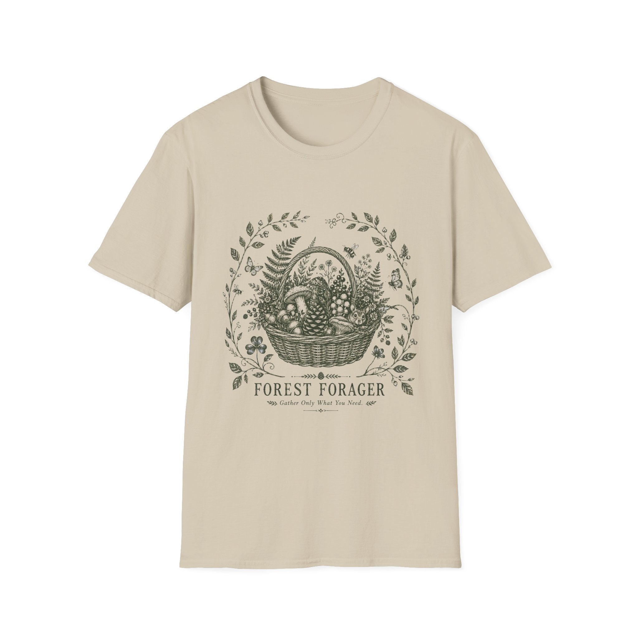 Forest Forager Botanical Emblem T-Shirt