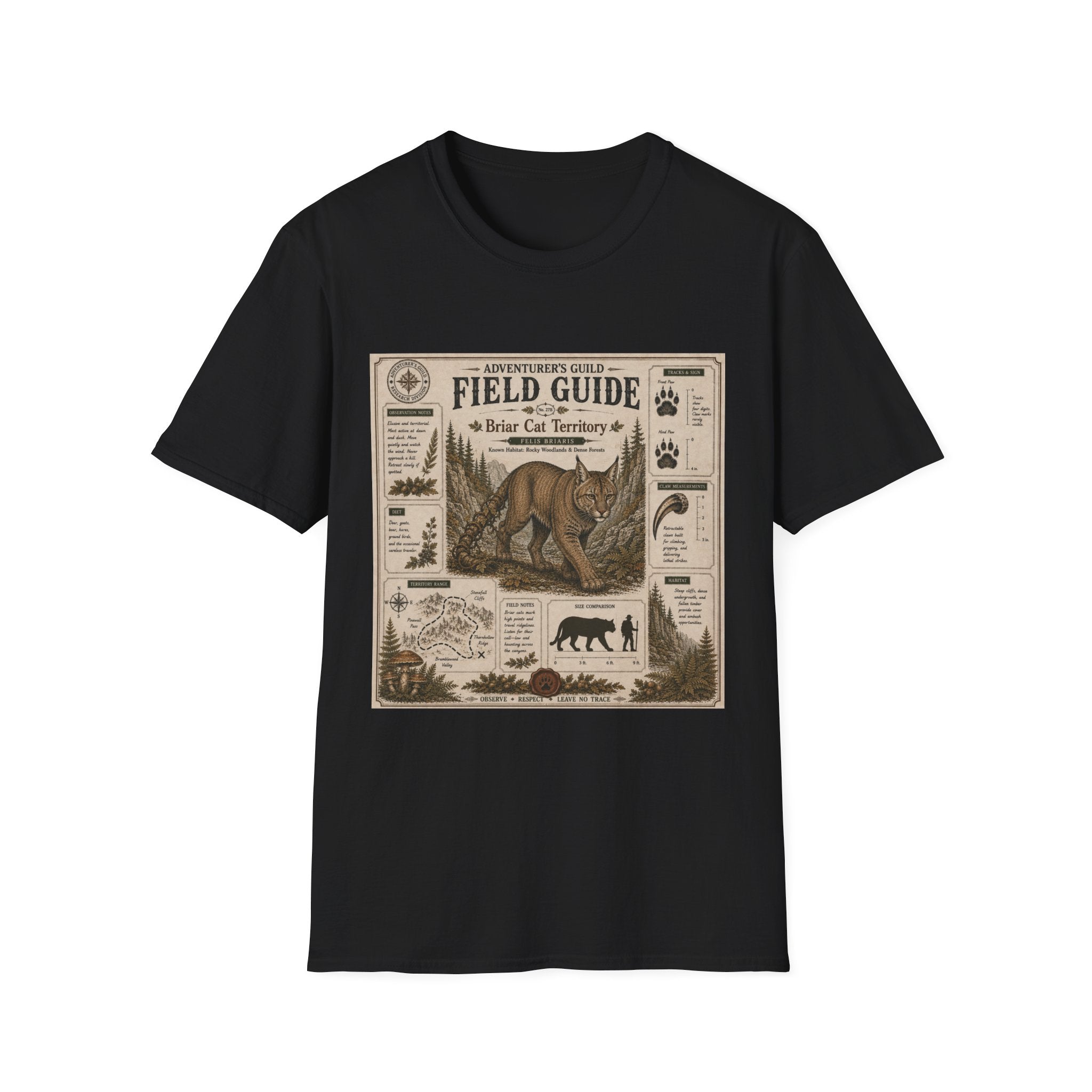 Briar Cat Field Guide Poster T-Shirt