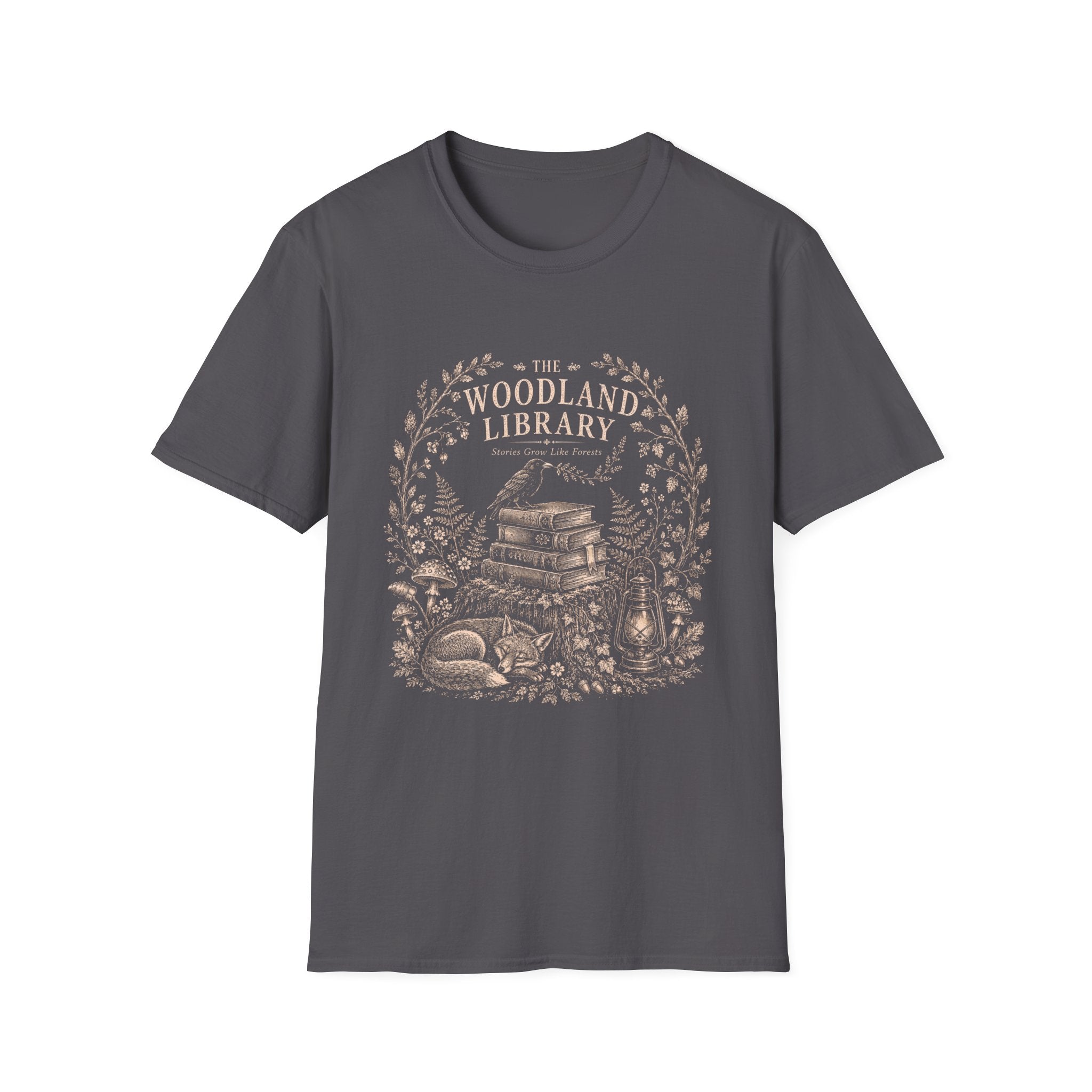 Woodland Library Engraving T-Shirt