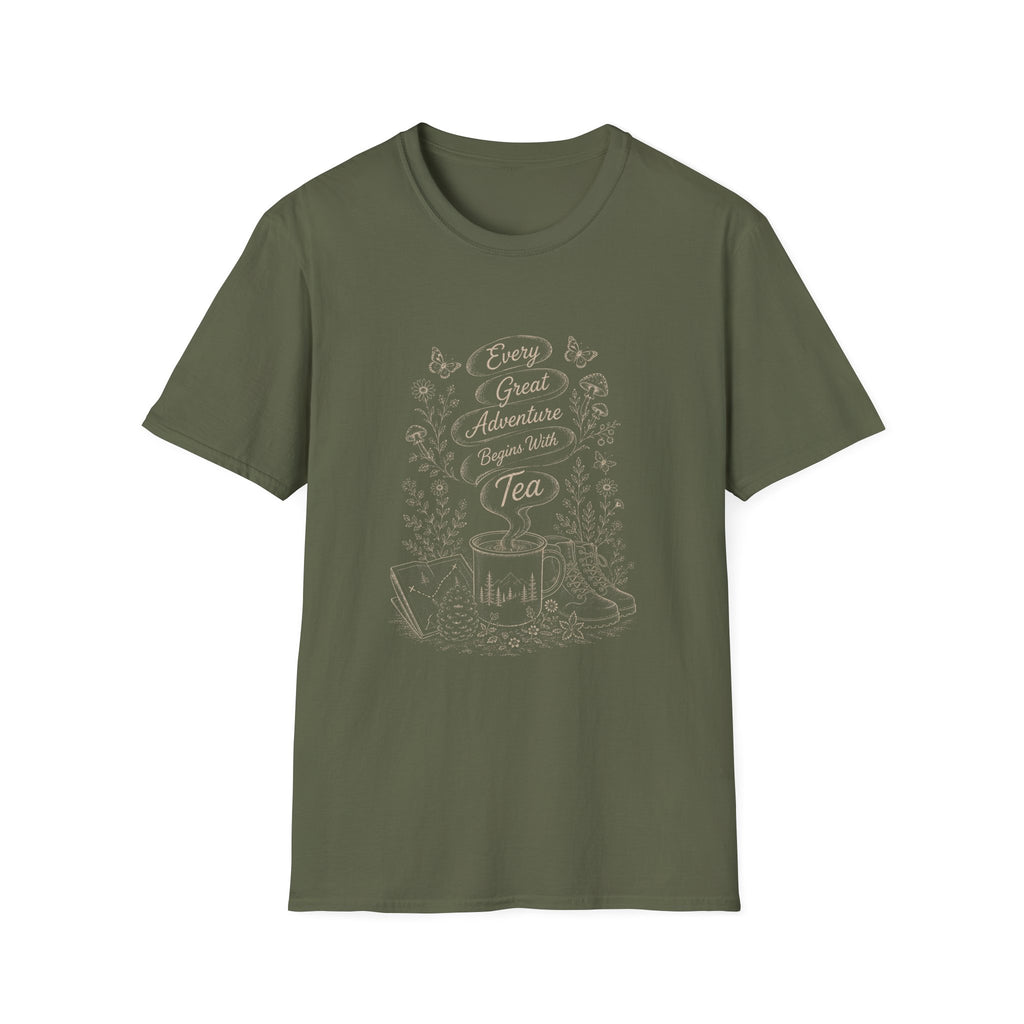 Every Adventure Begins With Tea T-Shirt