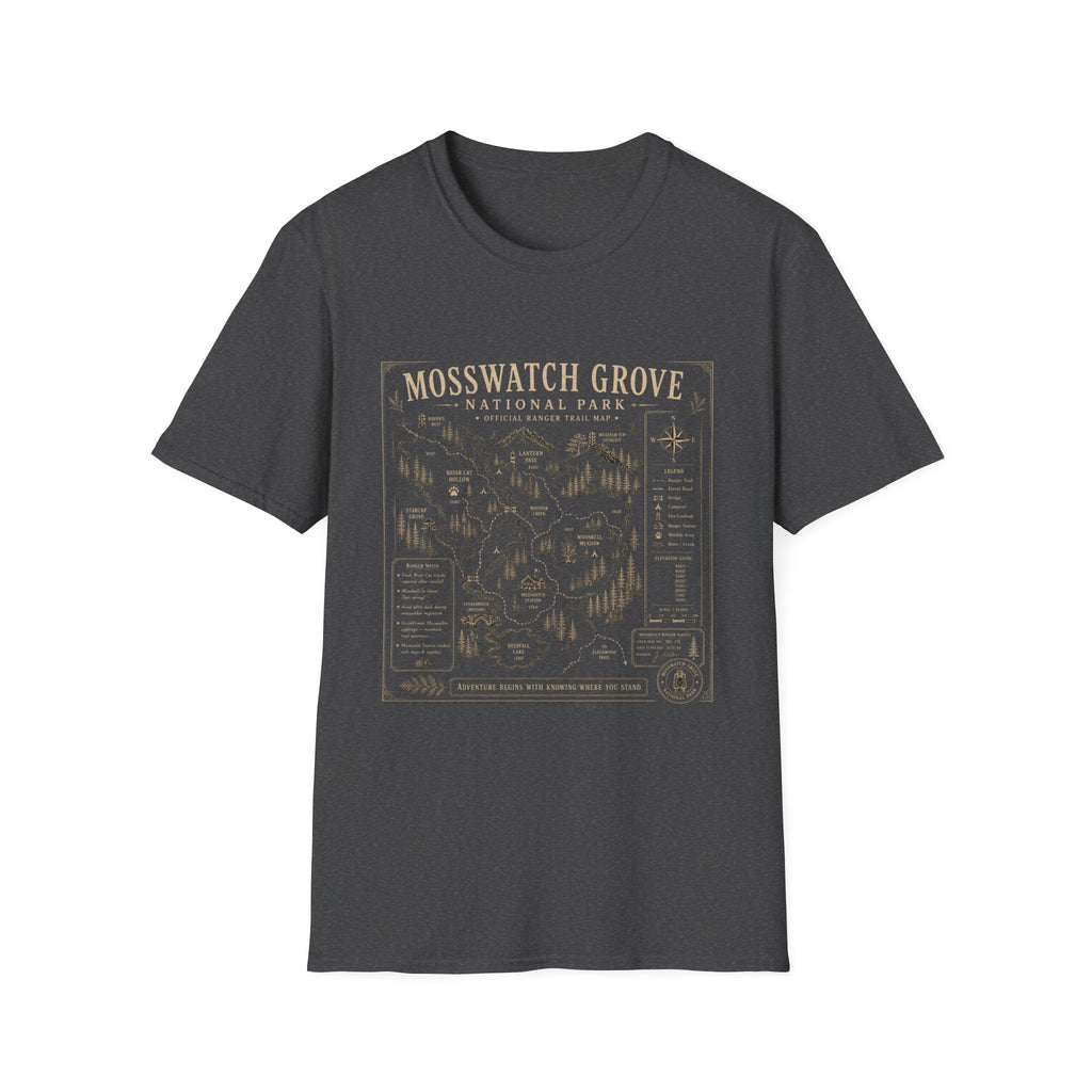 Mosswatch Grove Vintage Trail Map T-Shirt