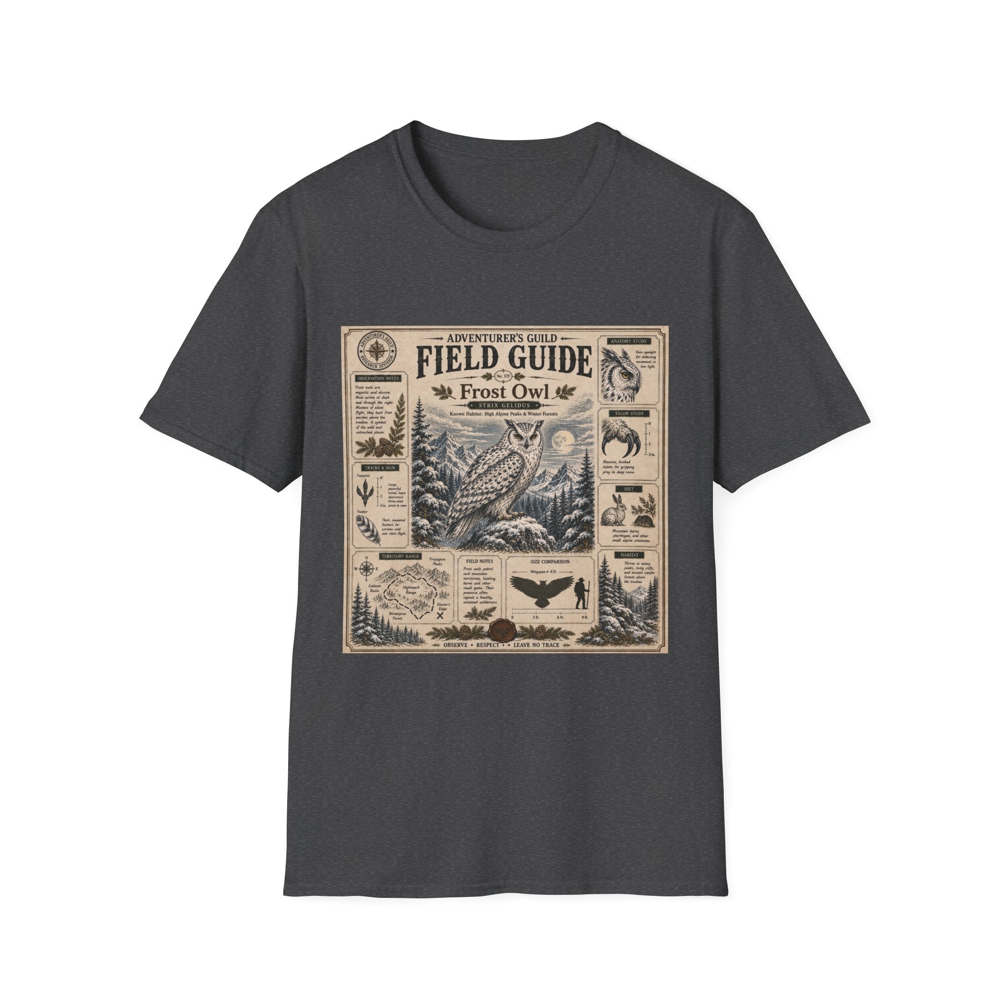 Frost Owl Field Guide Poster T-Shirt
