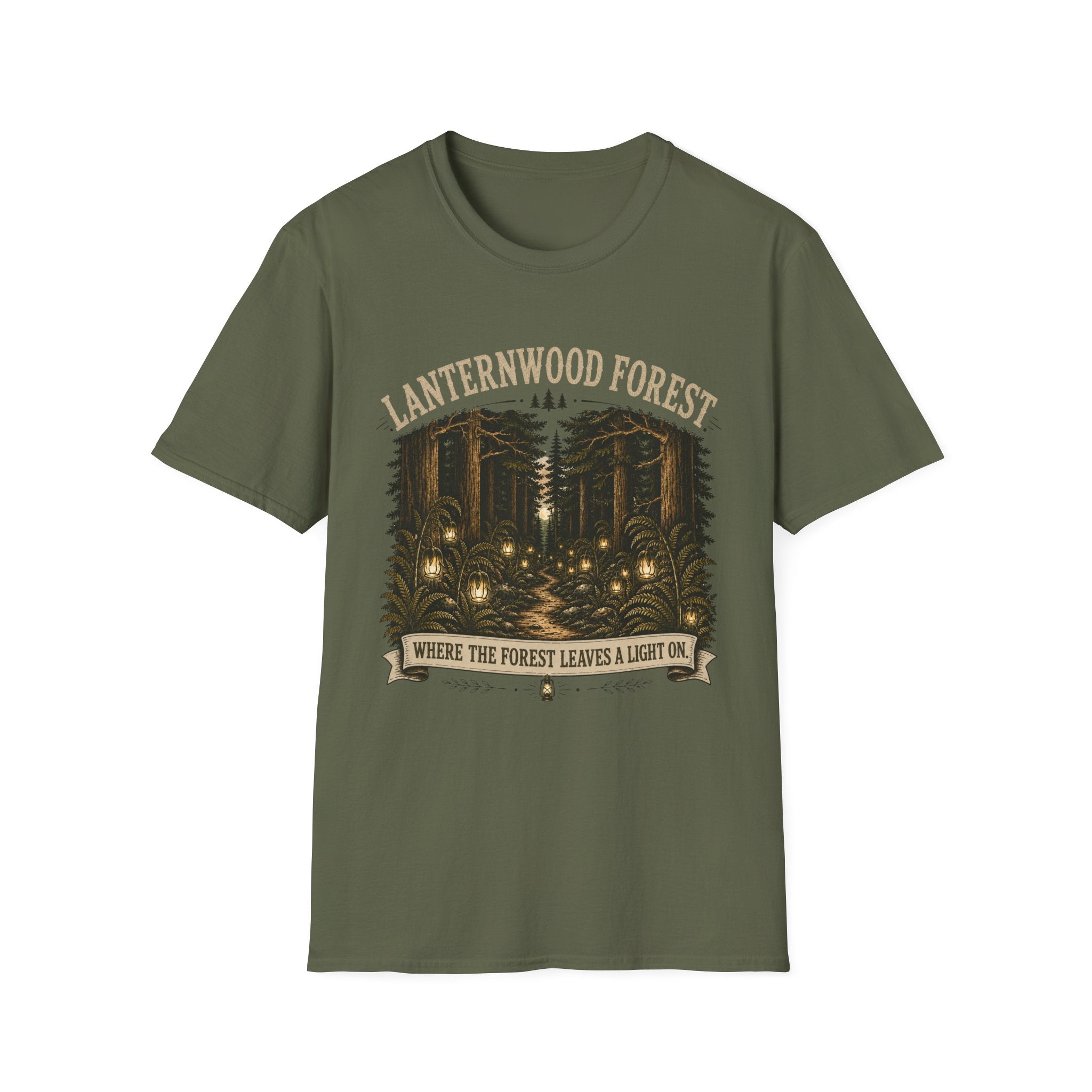 Lanternwood Forest Leaves A Light On T-Shirt